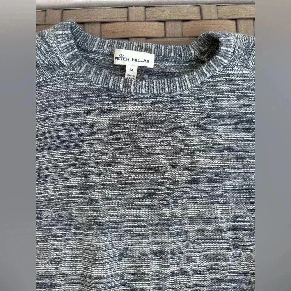 Peter Millar Men’s‎ Crown Cool Crewneck Merino Wool Sweater Size Medium Navy